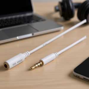 62362 Cable de audio y vídeo Jack 3.5 ICOC MF020W 2m Blanco - Product Image 3