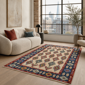 <b>Rug</b> Weavers RW7071 Yomut Marine Tribal Washable <b>Rug</b> Dropshipping Wholesale Washable Chenille 10 Sizes - Product Image 3