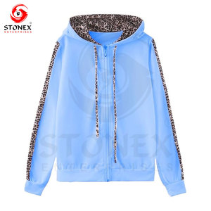 Traje deportivo informal deportivo para mujer, tejido de punto, estampado de logotipo, decoración, traje deportivo ajustado de dos piezas con cremallera para mujer - Product Image 2