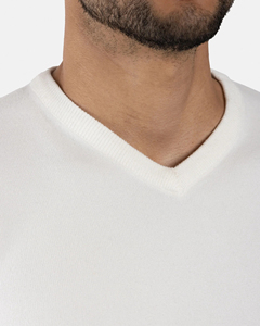 Pull en tricot pour homme sur mesure OEM/ODM, 100% coton, col en V, pull à manches longues, fabricant en gros, pulls en tricot pour homme - Product Image 2