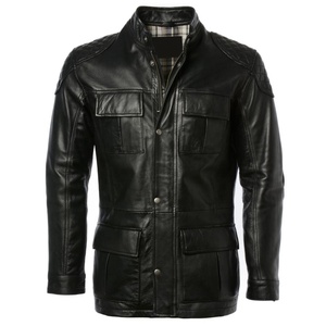 Most Popular High Quality Custom Unisex Leather Jackets Waterproof Breathable Zipper Design - Product Image 4