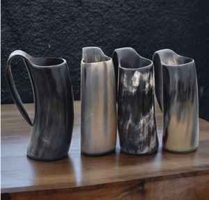 Taza Artesanal de Cuerno de Buey Sin Tapa, Acabado Pulido, Ecológica, Apta para Lavavajillas, Regalo de Cumpleaños, Tamaño y Logotipo Personalizables - Product Image 1