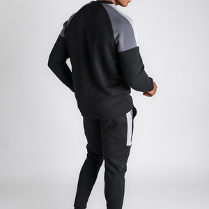 Logo personnalisé vêtements de sport Polyester Tech polaire fermeture éclair complète survêtement à capuche survêtement de jogging deux pièces survêtements de jogging survêtements - Product Image 1