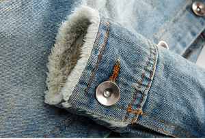 Veste en jean pour homme 100 % coton de haute qualité, élégante, avec logo personnalisé sur le devant, respirante, pour un usage décontracté en hiver, vente en gros OEM - Product Image 6