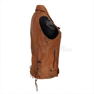 Customer Demand <b>Women</b> Leather <b>Vest</b> Best Edition New Quality Low Rate <b>Women</b> Leather <b>Vest</b> New Design Made In Pakistan - Product Image 4
