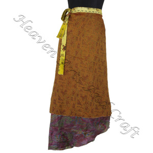 ชุดชายหาดของผู้หญิงกระโปรงพันเซ็กซี่ผ้าซิ่นชุดเดรสยาว2ชั้นผ้าไหมวิเศษย้อนกลับได้กระโปรงยาว38 "กระโปรงห่อยาว - Product Image 6