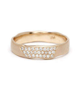 Unisex 14K oro rosa compromiso apilamiento banda Pav conjunto con corte redondo laboratorio crecido diamante boda banda aniversario regalo joyería - Product Image 1