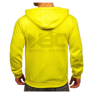 Vente en gros OEM Sweat à capuche uni décontracté avec fermeture éclair pour hommes et femmes Impression de logo personnalisé Coupe surdimensionnée Couleur olive pour la saison hivernale - Product Image 6