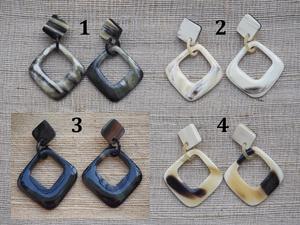 Pendientes de Cuerno de Búfalo para Niñas, Pendientes de Mujer, Joyería de Cuerno, Cuerno Natural para Mujer, Alta Calidad - Product Image 2