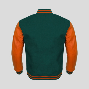 Veste universitaire d'hiver pour homme sur mesure en gros avec logo personnalisé, doublure en molleton mélangé de coton, couleurs personnalisables - Product Image 5