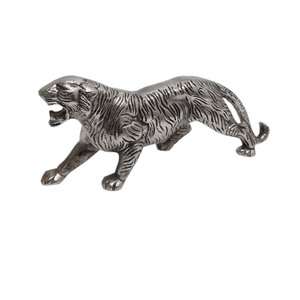 Sculptures de tigre Figurines abstraites en aluminium doré fini maison décorative pour la maison salon décor Sculpture de bureau - Product Image 2