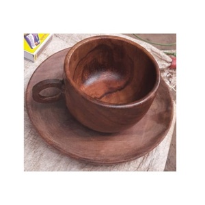 Top Quality Wooden Plate With Tea <b>Cup</b> Natural Polish Luxury Design Acacia Wooden Coffee <b>Cup</b> <b>Set</b> Plate & <b>Cup</b> At Inexpensive Cost - Product Image 3
