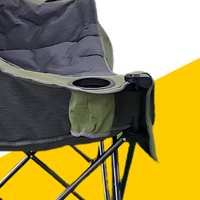 Chaise de camping pliante double mixte bleu gris pour 2 personnes avec capacité de charge de 320kg Accessoires de camping en plein air