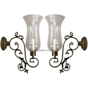 โคมไฟแขวนผนังลายใบไม้ขนาดใหญ่ขัดเงาสีเงินเงาอุปกรณ์ตกแต่งในร่มและกลางแจ้งจากอินเดีย - Product Image 4