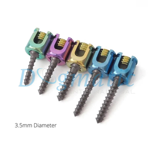 Tornillos Pediculares Manuales de Titanio de 2.5mm, 3.0mm, 3.5mm, Implantes Espinales Veterinarios, Implantes Ortopédicos para Cirugía Veterinaria - Product Image 5