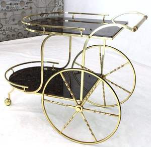 3-Tier Mobile Wooden Kitchen Serving Trolley Cart with <b>Rolling</b> Wheels Removable Storage Tray for Hotel Dining Outdoor Use - Product Image 5