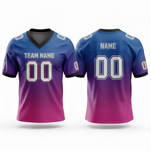 Maillot de football américain personnalisé pour homme, 100 % polyester, respirant, uniforme de sport, grande taille, manches courtes, vêtements d'équipe personnalisés - Product Image 2