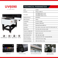 Imprimante UV à positionnement visuel 6090, petite imprimante à plat pour acrylique, bouteilles de vin, coques de téléphone, étiquettes en cristal, impression sur corps cylindrique