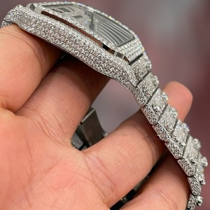 Entièrement Diamant Glacé Hip Hop Luxueux Montre-Bracelet Pour Hommes En Moissanite VVs Clarté Blanc Rond Brillant Coupe Diamants - Product Image 3