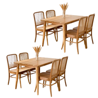 Umweltfreundliches, Schlichtes Design Restaurant-Möbelset Esstisch-Set mit Vier Stühlen Hochwertiges Material Esszimmer-Set Großhandel
