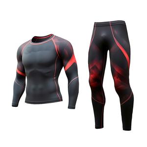 Conjunto de Rashguard de Compresión de Diseño OEM de Alta Calidad GAF, Leggings con Estampado Sublimado Personalizado, Rashguard para Hombre - Product Image 6