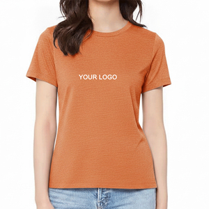 เสื้อยืดผู้หญิงแขนสั้นทรงปกติ ผ้าฝ้ายคุณภาพสูง 100% หนัก 220 กรัม พิมพ์ลายโลโก้ด้วยเทคนิคซิลค์สกรีนแบบกำหนดเอง - Product Image 4