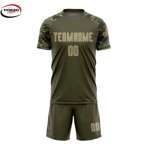 Diseño personalizado 100% poliéster uniforme de fútbol de alta calidad equipos deportivos para adultos conjunto unisex con logotipo personalizado servicio OEM - Product Image 2
