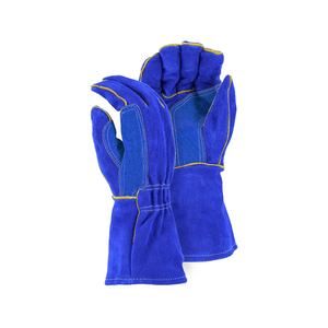 Gants de soudage en cuir respirants avec panneaux en maille par temps chaud brodés sur mesure pour des gants de luxe haut de gamme de style personnalisé - Product Image 5