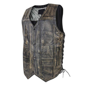 Gilet en cuir décontracté pour hommes, meilleure vente, cuir véritable de haute qualité, nouveau design pour le travail et l'hiver - Product Image 5