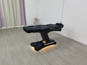 Estética reclinable 3/4 Motor negro eléctrico tatuaje médico Spa silla para examen cosmético belleza Facial cama mesa de masaje - Product Image 5