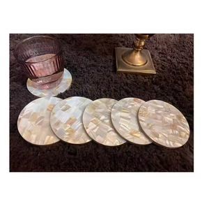 Posavasos clásico ARTISAN CRAFT Mother Pearl para taza de té, soporte de piedra Natural antiadherente, alfombrillas duraderas de alta calidad para Home Hotel - Product Image 3