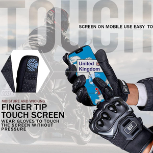 QST ถุงมือแข่งรถโพลีเอสเตอร์กันลมกันน้ำ, ถุงมือแข่งรถกันลมหน้าจอสัมผัสสำหรับกีฬาฤดูหนาวขับขี่มอเตอร์ไซด์กลางแจ้ง - Product Image 3