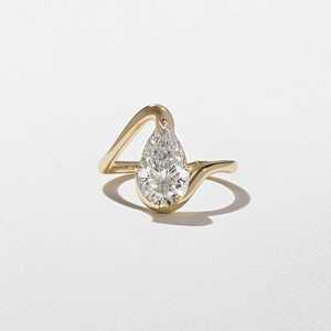 Premium poire Solitaire bague de fiançailles ensemble Moissanite argent bague de mariage ensemble bijoux de mariée en gros en ligne fournisseur exportation - Product Image 3