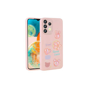 JoieCreatif <b>Toys</b> Style Protective Cover Embossed Figure Shiny Silicone Case for Samsung for Galaxy A13 4G-Soft TPU 11pro/Xr Pink - Product Image 1