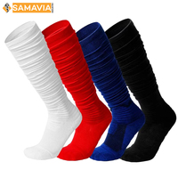 SAMAVIA Chaussettes montantes en coton tricotées épaisses, couleur unie, chaudes, antibactériennes, avec logo sur le revers, taille personnalisée, pour femme, été/hiver, usage quotidien