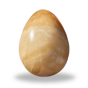 Venta al por mayor de cristal curativo natural de huevo de calcita amarilla para la decoración del hogar Equilibrio energético del fabricante de piedras preciosas de confianza - Product Image 1