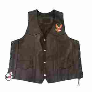 Dernières vestes de course à la mode Nouveau design Gilet en cuir Veste de gilet en peau de vache en denim à la mode et respirante - Product Image 4