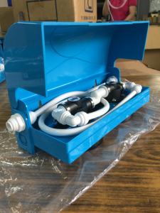 TWIN FILTER <b>HEAD</b> for EVERPURE COMPATIBLE 2-Stage Household Manual Plastic FILTER with <b>COVER</b> 3/8"-Blue - Product Image 5