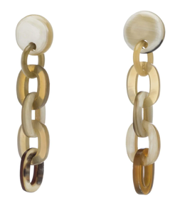 Parties portant un design de chaîne de boucle d'oreille en corne avec un design fait main brillant poli produits de bonne qualité - Product Image 1