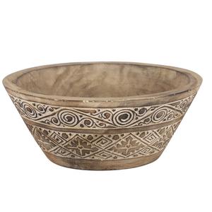 Mango Wooden Designer Serving Bowl Home Hotel Restaurant Dinner <b>Table</b> Centerpieces Deep Enamel Finishing Fruit Bowl - Product Image 3