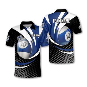 Camisetas de Billar Personalizadas con Impresión 3D Completa para Hombre y Mujer, Conjunto de Camisetas de Billar, Camisetas de Polo de Billar, Camisetas Personalizadas - Product Image 3
