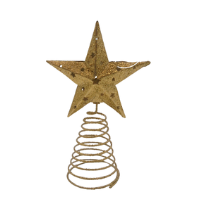 Étoile décorative unique en fer avec support vert et cuivre anti pour la décoration de Noël Design moderne de table personnalisé en gros - Product Image 4
