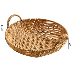 New arrival for hot selling price 2022 rattan living room storage bread basket kitchen vegetable basket