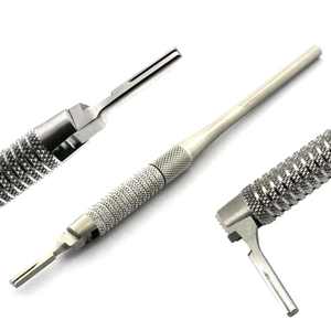 Mango de Bisturí para Cirugía, Mango de Cuchillo Quirúrgico de Acero Inoxidable, Longitud con Rotación de 180 Grados, Implante Oral por Surgiright Instrument - Product Image 6