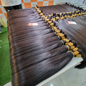 Cabello crudo vietnamita superior al por mayor, cabello humano virgen 100%, extensiones de cabello crudo a granel listas para enviar - Product Image 1