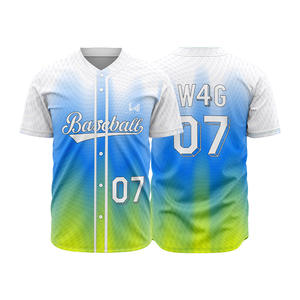 Camiseta de Béisbol Personalizable para Hombre, Uniforme Deportivo con Botones, Transpirable, de Secado Rápido, que Absorbe el Sudor, de Poliéster - Product Image 1