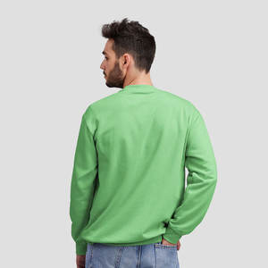 Nuevo diseño de mujer de manga larga talla grande 320g 100% algodón cuello redondo sudadera impresión personalizada Logo sudadera polar - Product Image 6