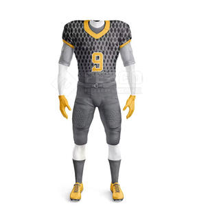 Derniers modèles de tenues de football américain pour hommes, personnalisables, couleur unie, respirantes, 100% polyester, prix bas - Product Image 2