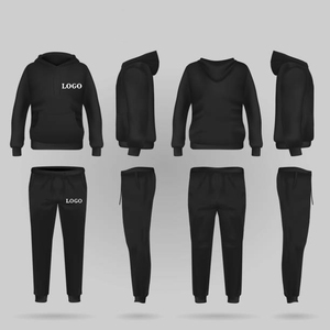 ชุดวอร์มขนแกะสีดำสำหรับวิ่งชุดวอร์มใส่ได้ทั้งชายและหญิงสำหรับฤดูหนาวโลโก้แบบกำหนดเอง2025 - Product Image 5