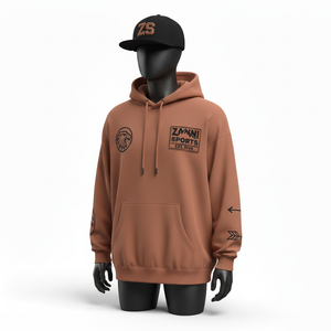 Sudadera con Capucha para Mujer, Algodón Premium, Felpa de Poliéster, GSM Suave y Cálido, Color Marrón, Logotipo Personalizado con Serigrafía, Sudadera Básica para Mujer - Product Image 4